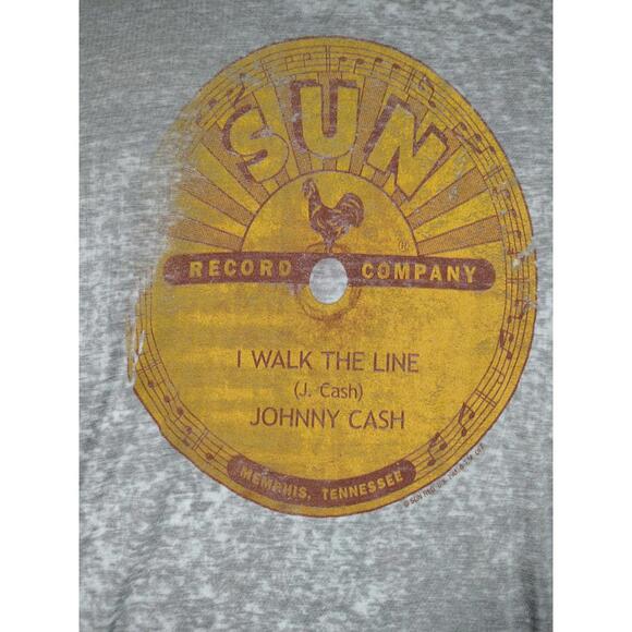 Sun Records Johnny Cash l Walk the Line Women's Medium T Shirt Memphis TN Shear - Picture 2 of 6